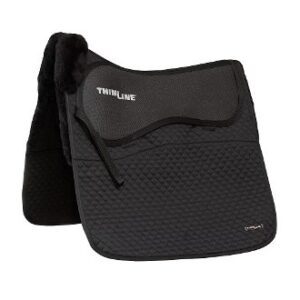A ThinLine Dressage Woven Wool Correction Pad with a zipper.