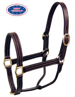 Paris Tack American Elite Leather Halter With Rhinestone Inlay – Padded For Comfort