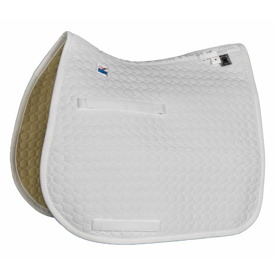 A E.A. Mattes 'Platinum' Dressage Square Pad - Quilt Only on a white background.