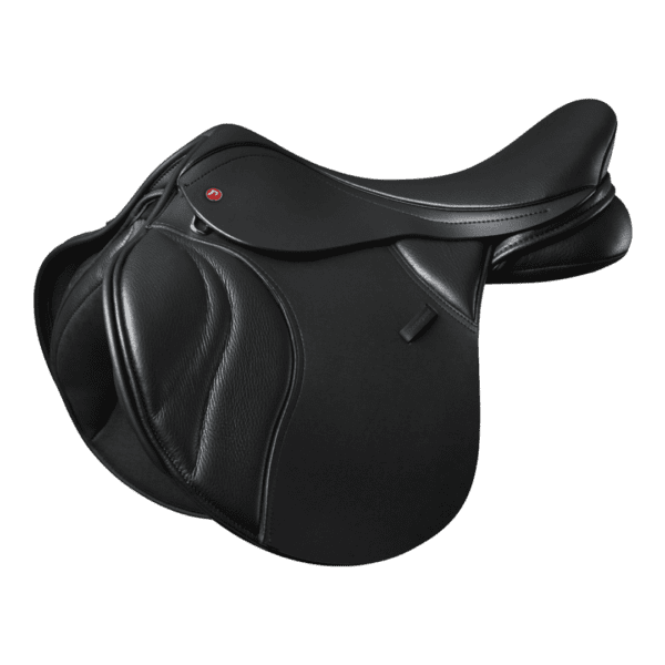 A Thorowgood T8 Pony Jump saddle on a white background.