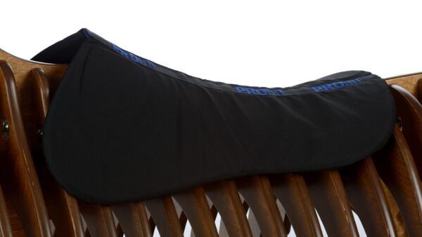 A black ProLite Relief Pad / Non-Adjustable on a wooden chair.