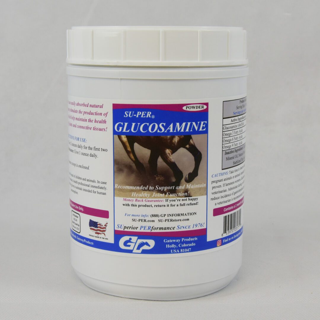 A can of Gateway SU-PER Glucosamine CS Liquid on a white background.