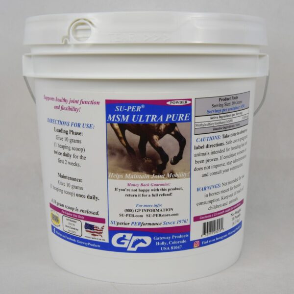 A Gateway SU-PER MSM Ultra Pure of horse feed with an image of a horse.