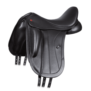 A Kent & Masters Competition Series Monoflap Dressage saddle on a white background.