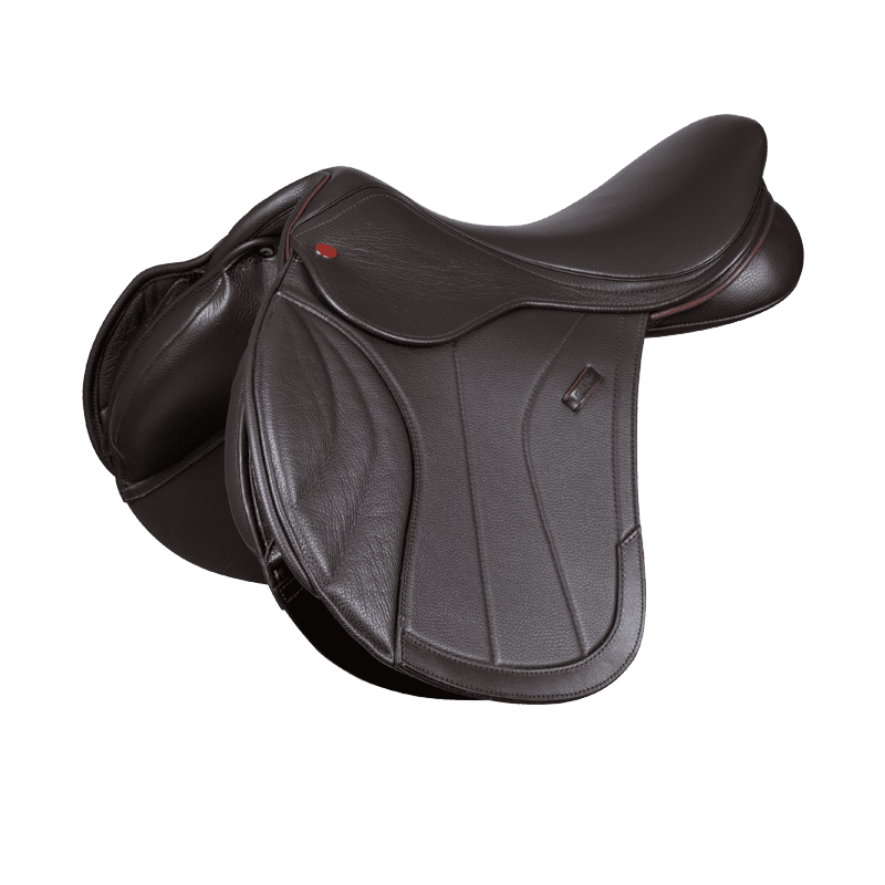 A Kent & Masters Competition Series Dual-Flap Jump equestrian saddle on a white background.
