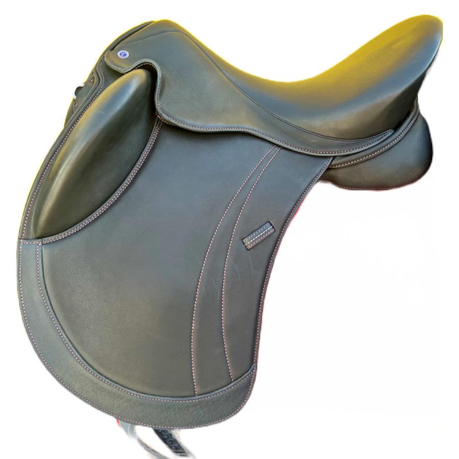 A Tota Comfort System Signature Series Dressage Saddle on a white background.