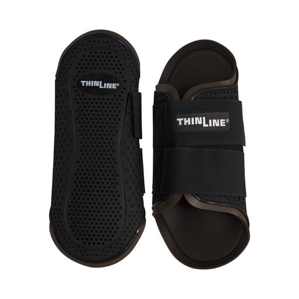 A pair of Flexible Filly Closed Front Splint Boots with the word thuleline on them.