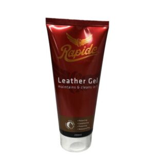 Red tube of leather gel