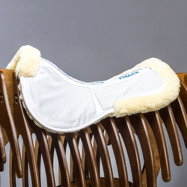 White fleece jump half pad on rack